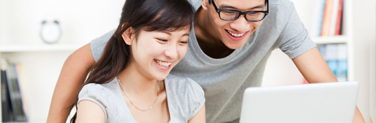 Couple on laptop Couple on laptop
